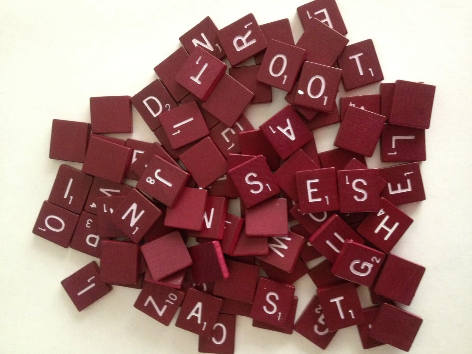 100 Tiles Vintage Scrabble Letter Tile Set Travel Size