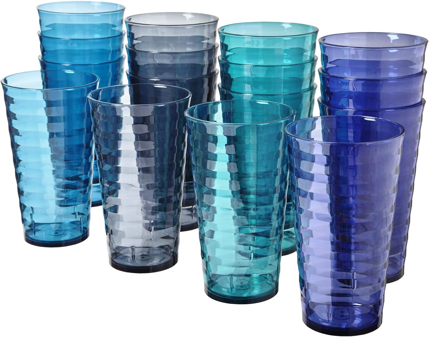 Clear Tumbler Drinking Glass 8 Oz Stackable Restaurant Plastic Cups Bpa Free NEW 