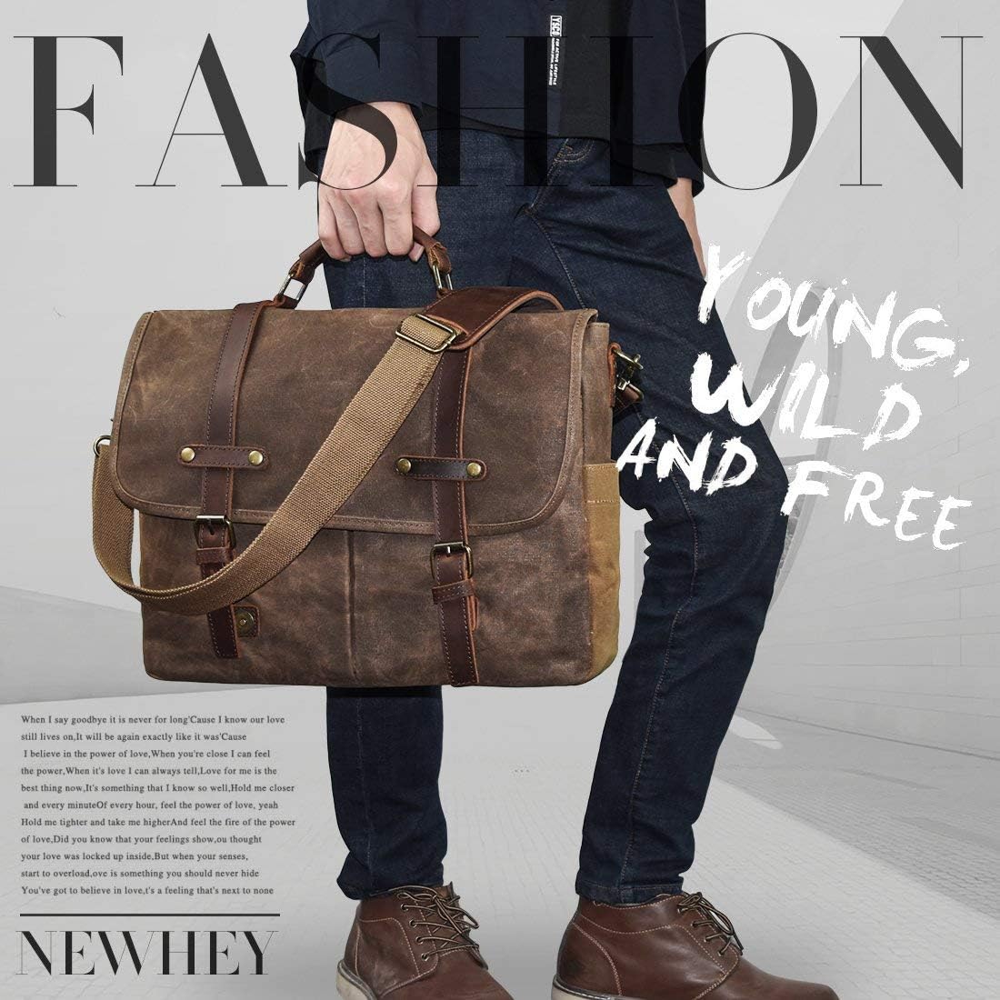 New Men's Leather messenger shoulder bag vintage briefcase laptop bags 