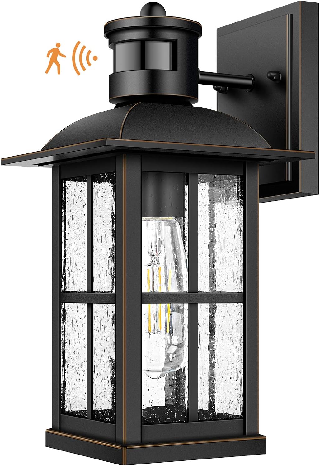 Matte Black Wall Sconce with Clear Glass for Doorway 100% Anti-Rust Aluminum Exterior Light Fixture Wall Mount Waterproof Porch Light Bulbs not Included 2-Pack Dusk to Dawn Outdoor Wall Lantern