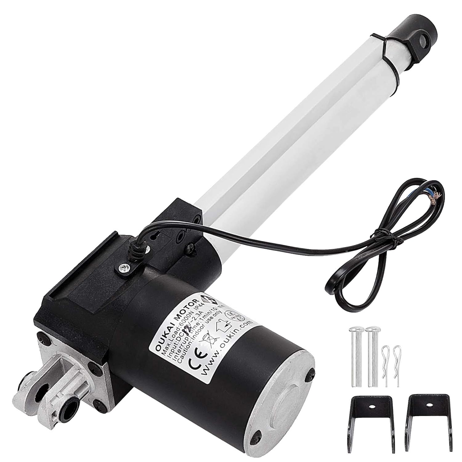 2 Dual 12 Inch Stroke Linear Actuator W/ Brackets Output DC 12V 330lbs Max Lift 