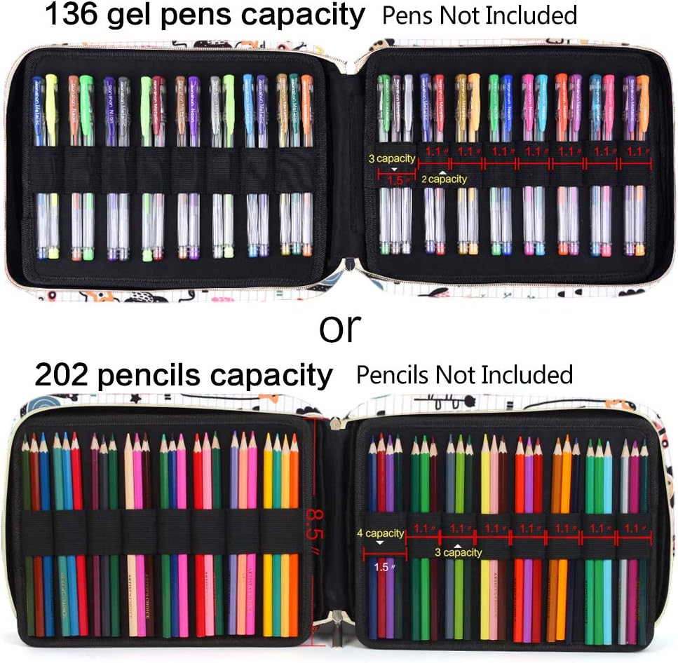 150 Slots Big Large Watercolor Pencil Case Holder Storage for Colored Pencils