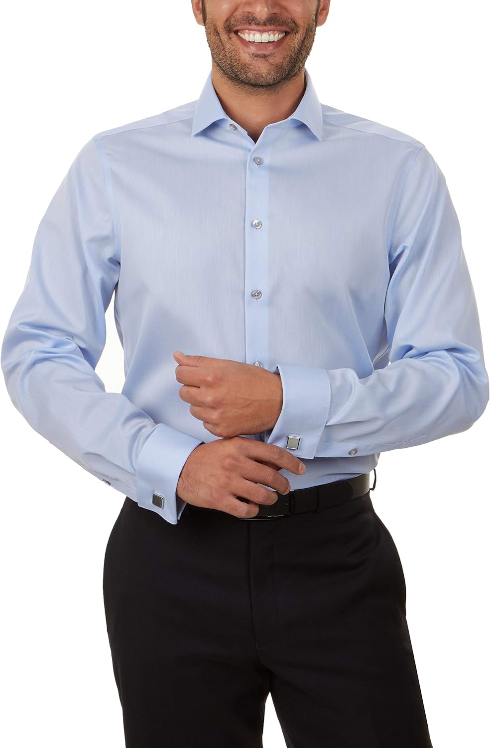 WHITE FAST SHIP Select Size Kirkland Signature Men's Button Down Dress Shirt 