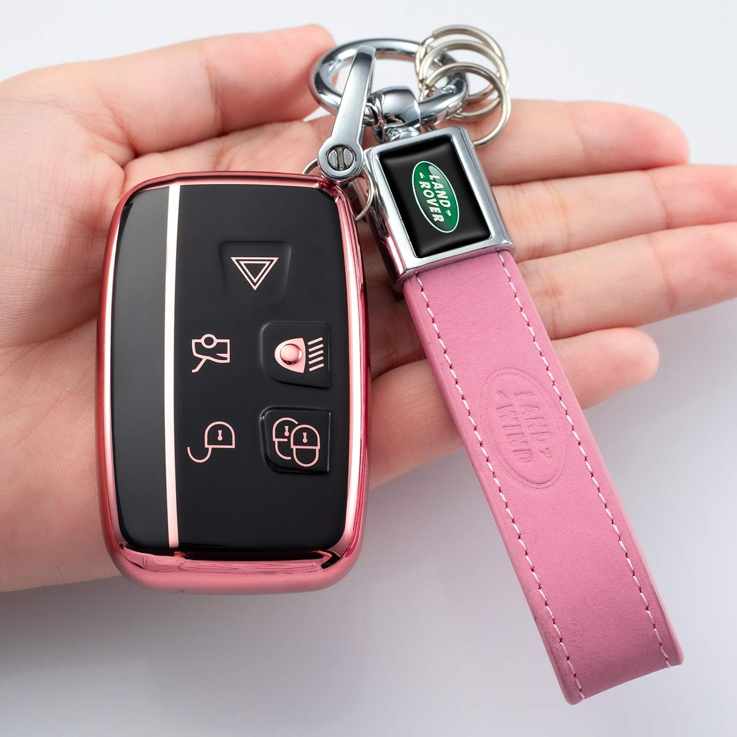 Pink TPU Car Remote Smart Key Case Covers For Land Range Rover Discovery Jaguar