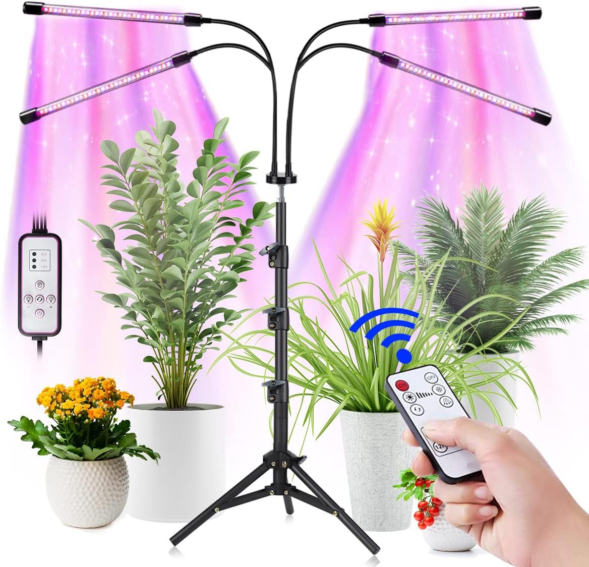 UK Plant Grow Light with Timer Waterproof Full Spectrum For Indoor Plants 15-60W 