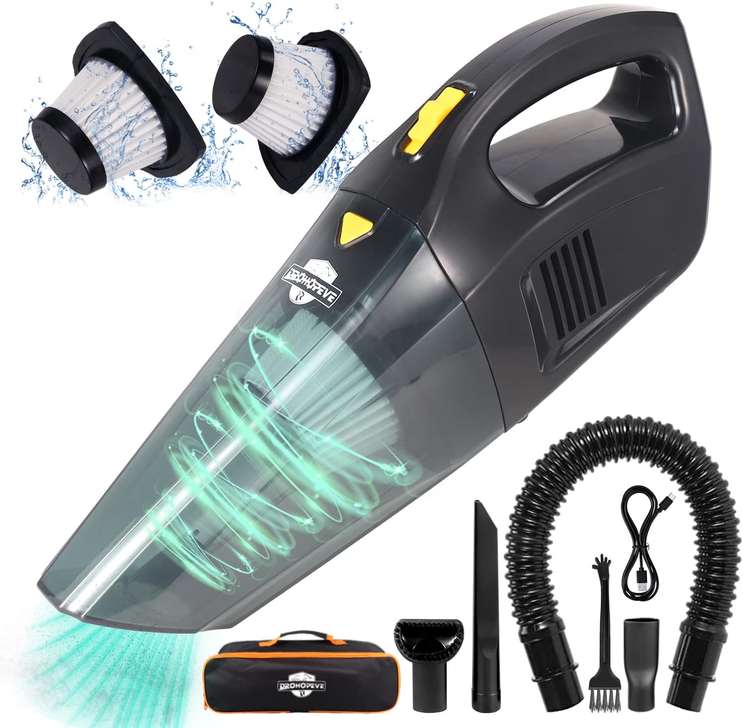 Rechargeable 120W Wet & Dry CORDLESS HEPA Handheld For Car & Home Vacuum Cleaner 