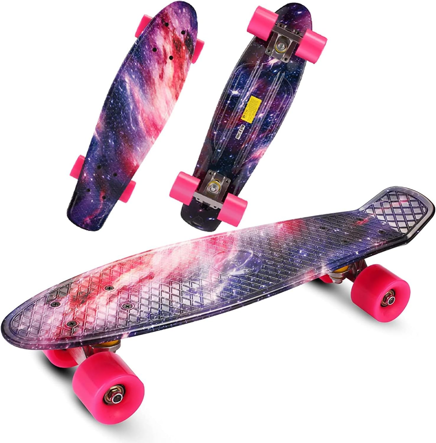 Complete Mini Cruiser Skateboard Plastic Caroma 22" Skateboard Kids Adult Gift 