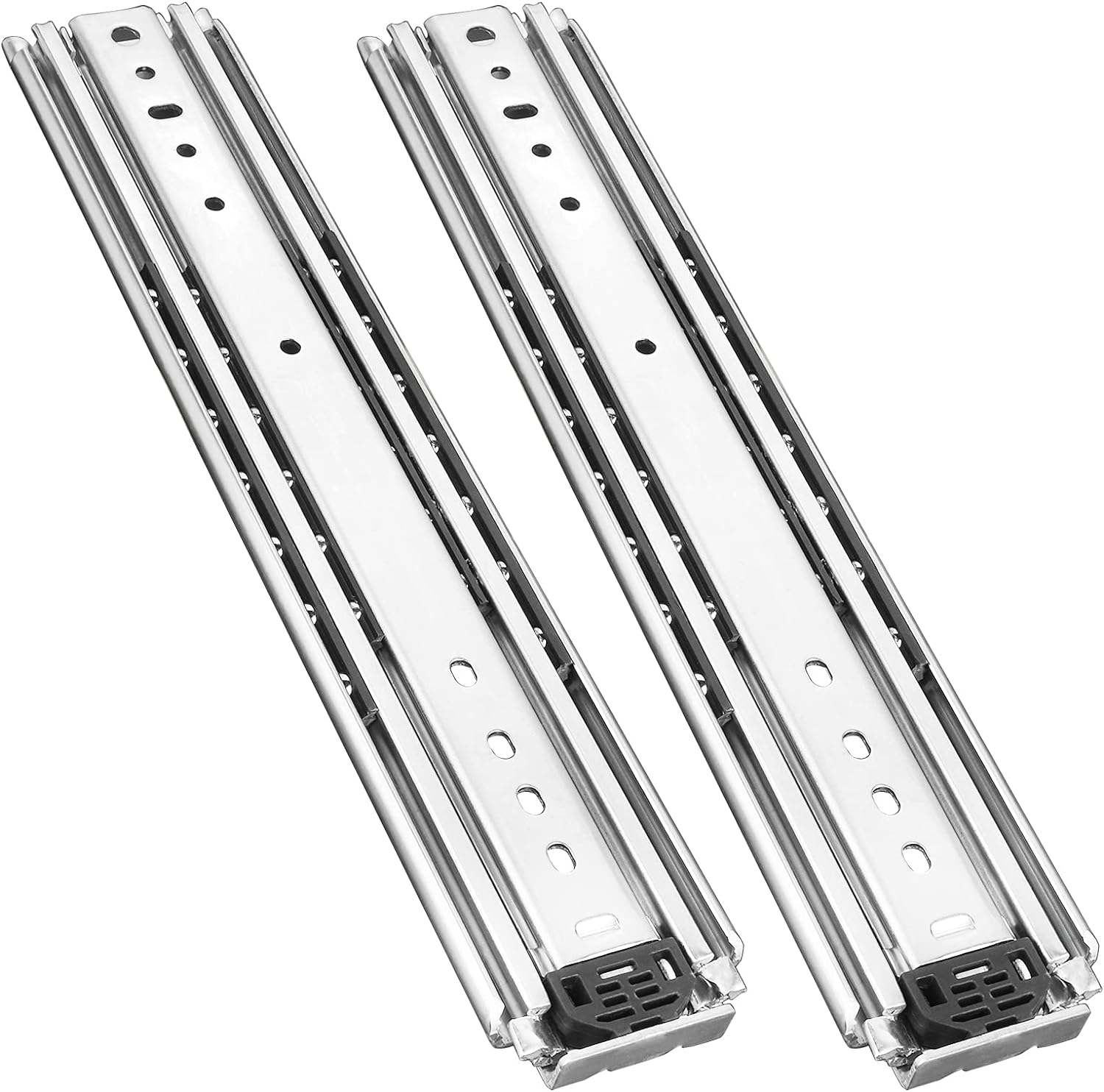 KCOLVSION 1 Pair 36 Inch 150 Lb Capacity Heavy Duty Drawer Slides,Side Mount Undermount Full Extension 3 Fold Ball Bearing Stainless Steel Furniture Hardware Drawer Rails