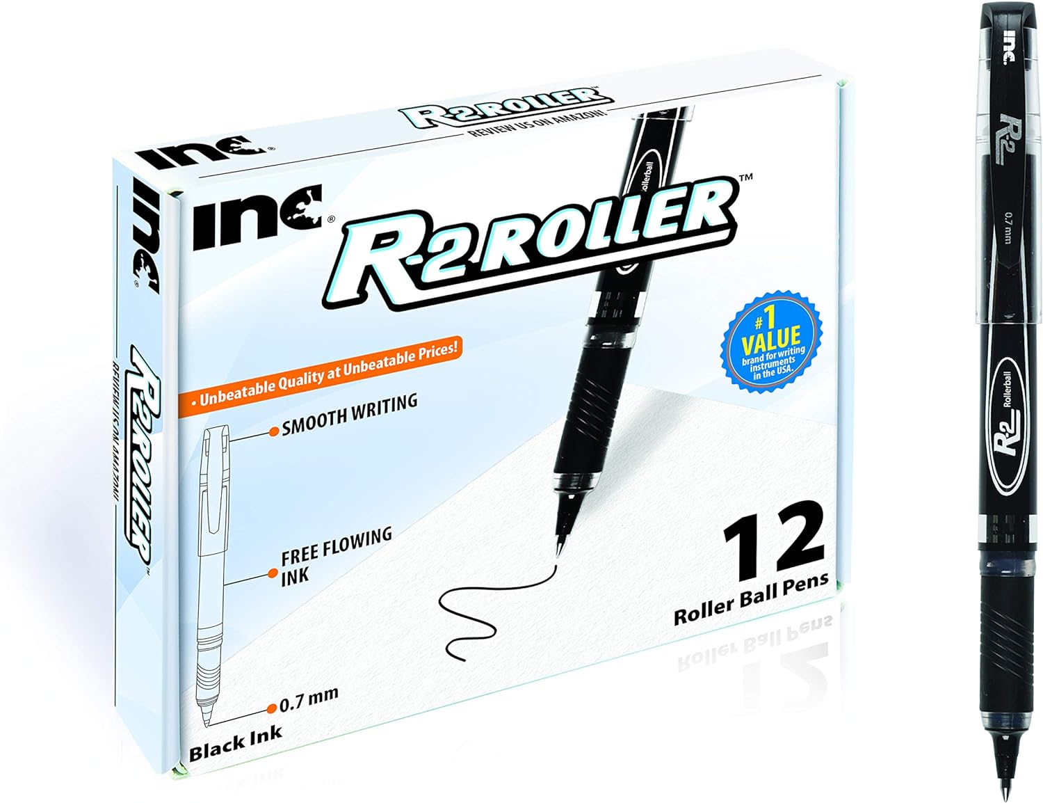 0.7mm Gel Pens 12 Pack Black Gel Pen Medium Point Retractable Gel Ink Rollerball Pens with Premium Ink & Comfort Grip for Smooth Writing