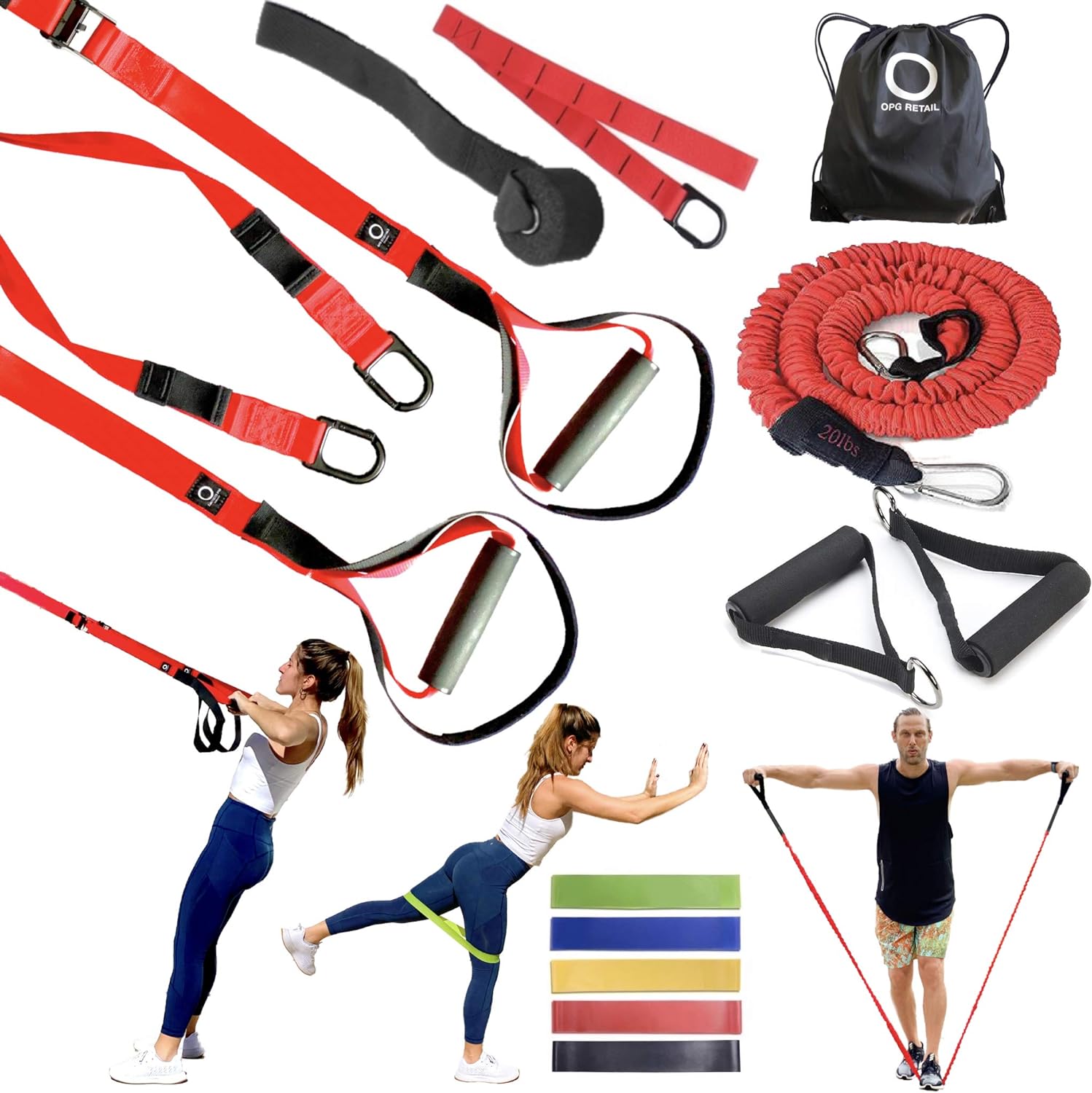Resistance Straps Trainer BundleComplete BodyWeight Training Straps Kit 