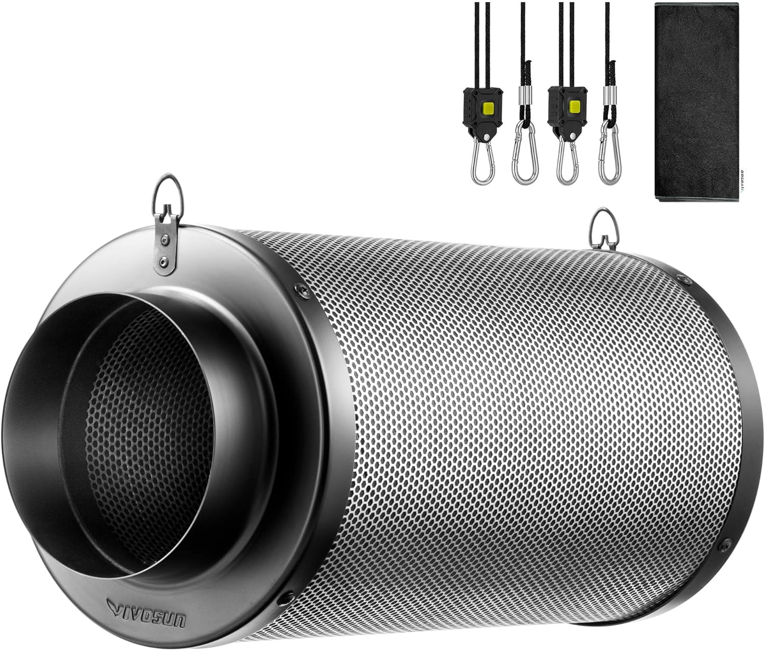 4 Inch Air Carbon Filter with Reversible Flange Odor Control Activated Charcoal 
