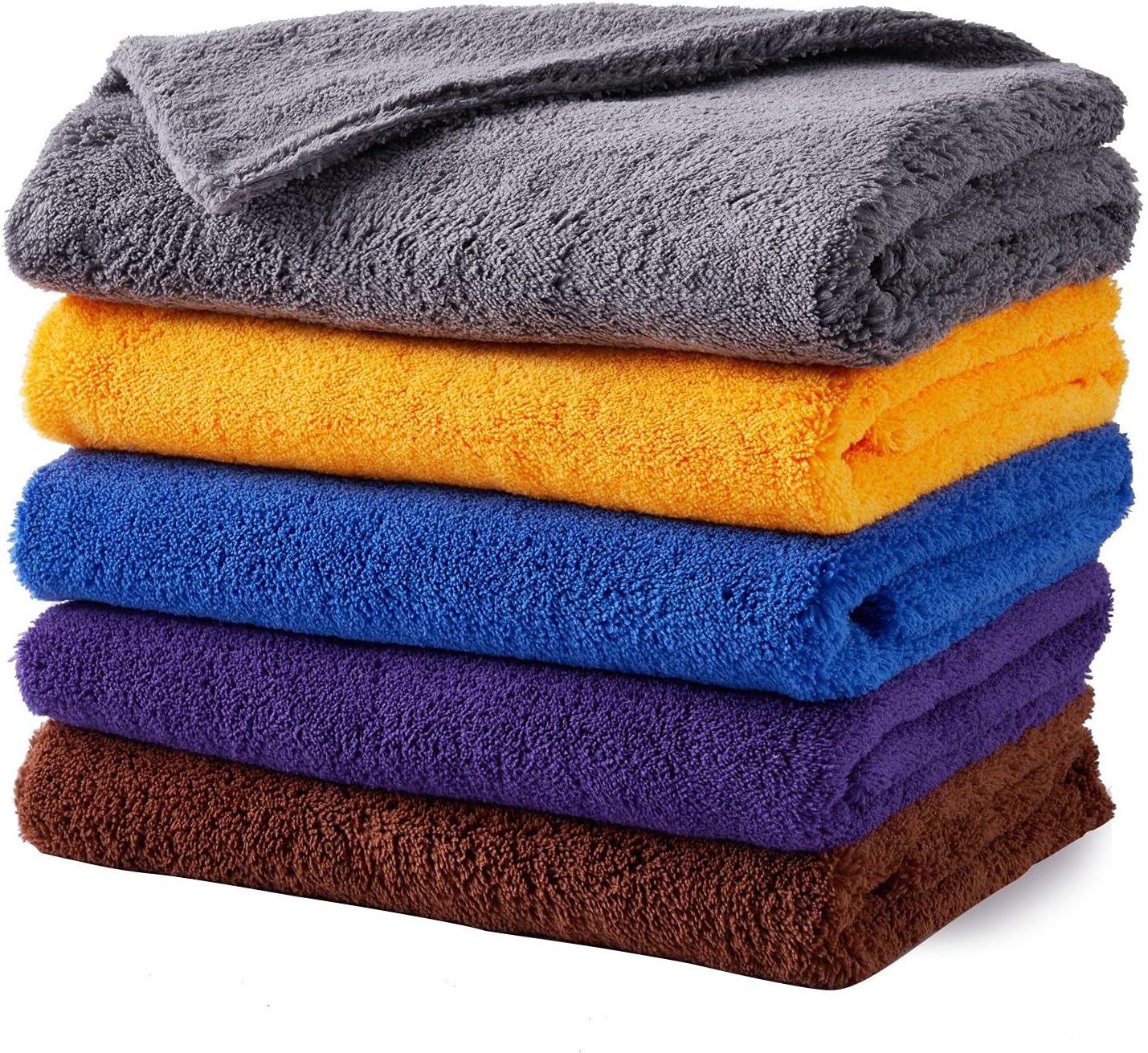 6 Pcs Microfiber Towel Auto Household Clean Polish Wash Cloths 16"x16" RED 