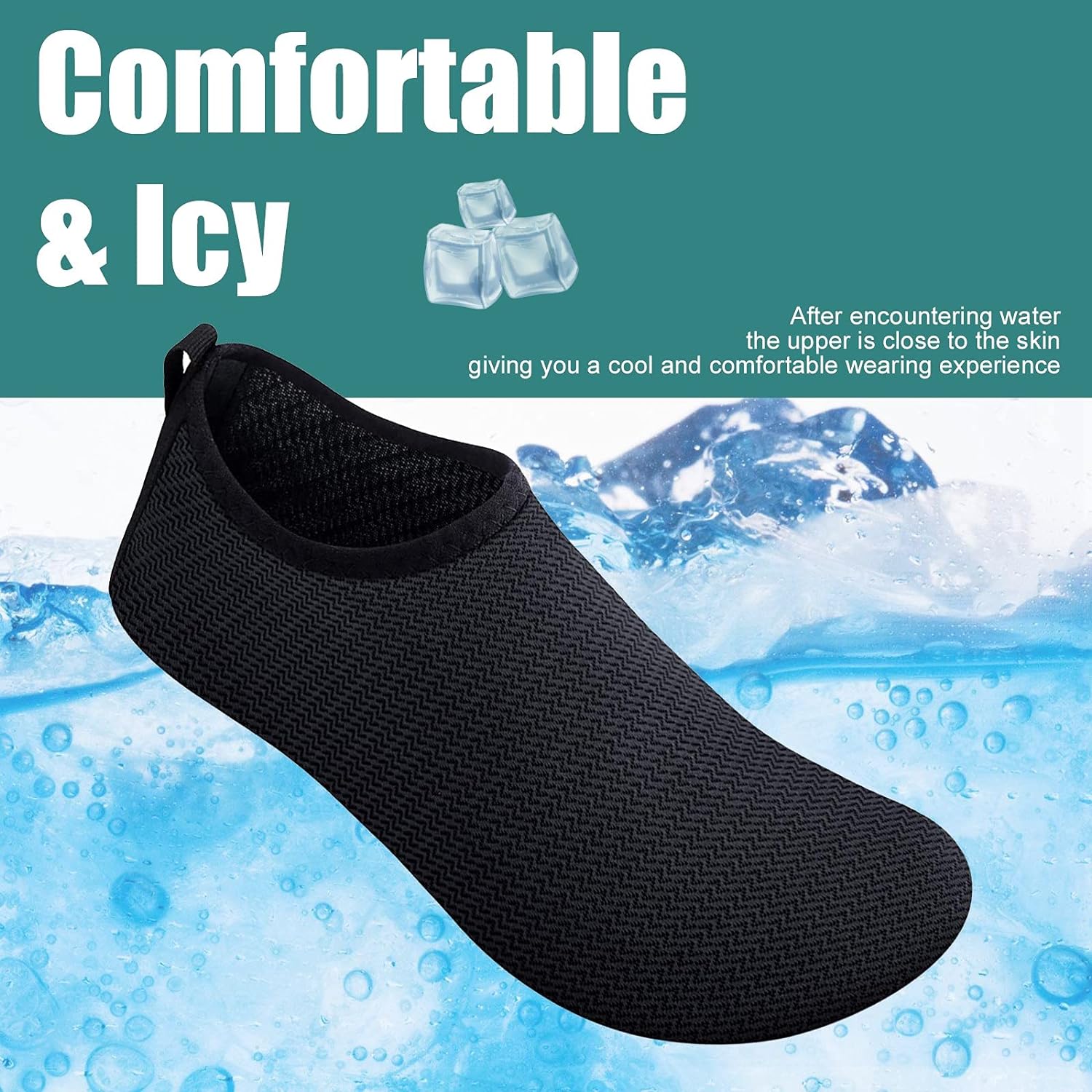 DL Water Shoes for Women and Men Barefoot Quick-Dry Aqua Socks Slip-on for Beach Pool Swim Surf Yoga Exercise 