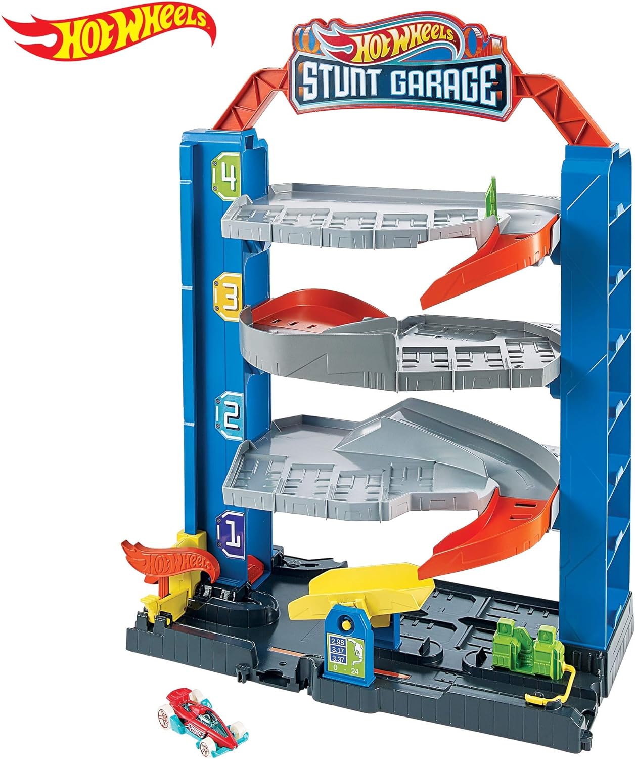 Hot Wheels City Stunt Garage Play Set Gift Idea for Ages 20 to 20 Years  Elevator to Upper Levels Connects to Other Sets