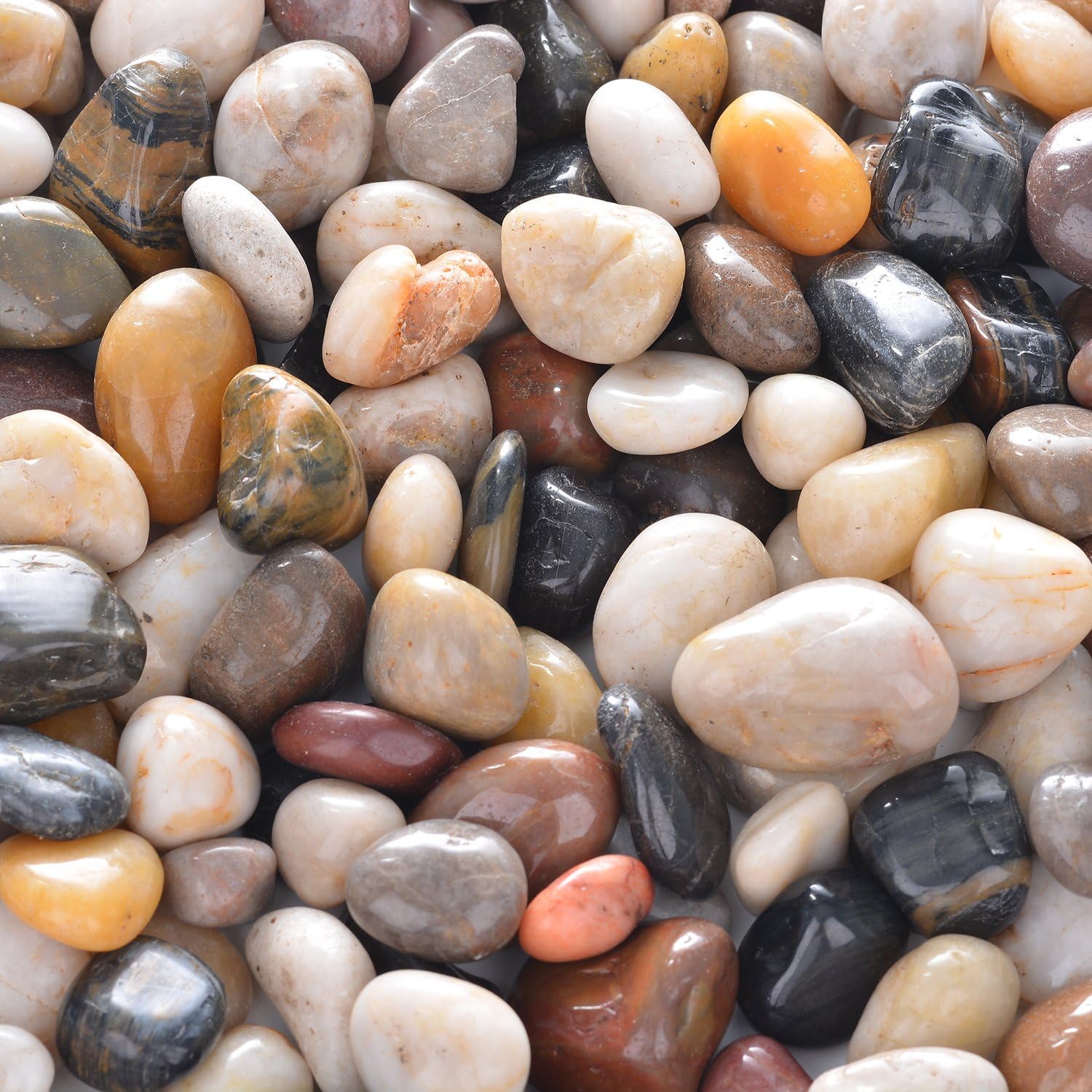 Midwest Hearth Natural Decorative Polished Mixed Pebbles 3/8 Gravel Size 10-lb Bag