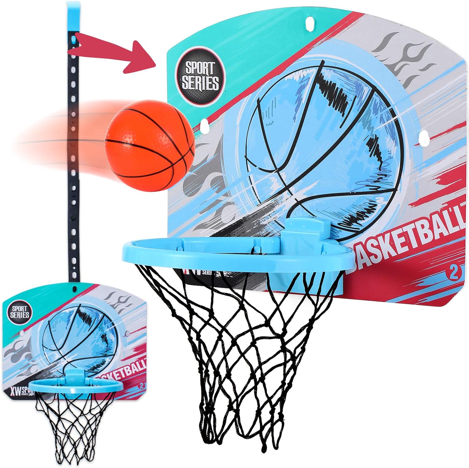 Children's Basketball Hoop Toy Mini Basketball Net Hoop Indoor Sports Accessory 