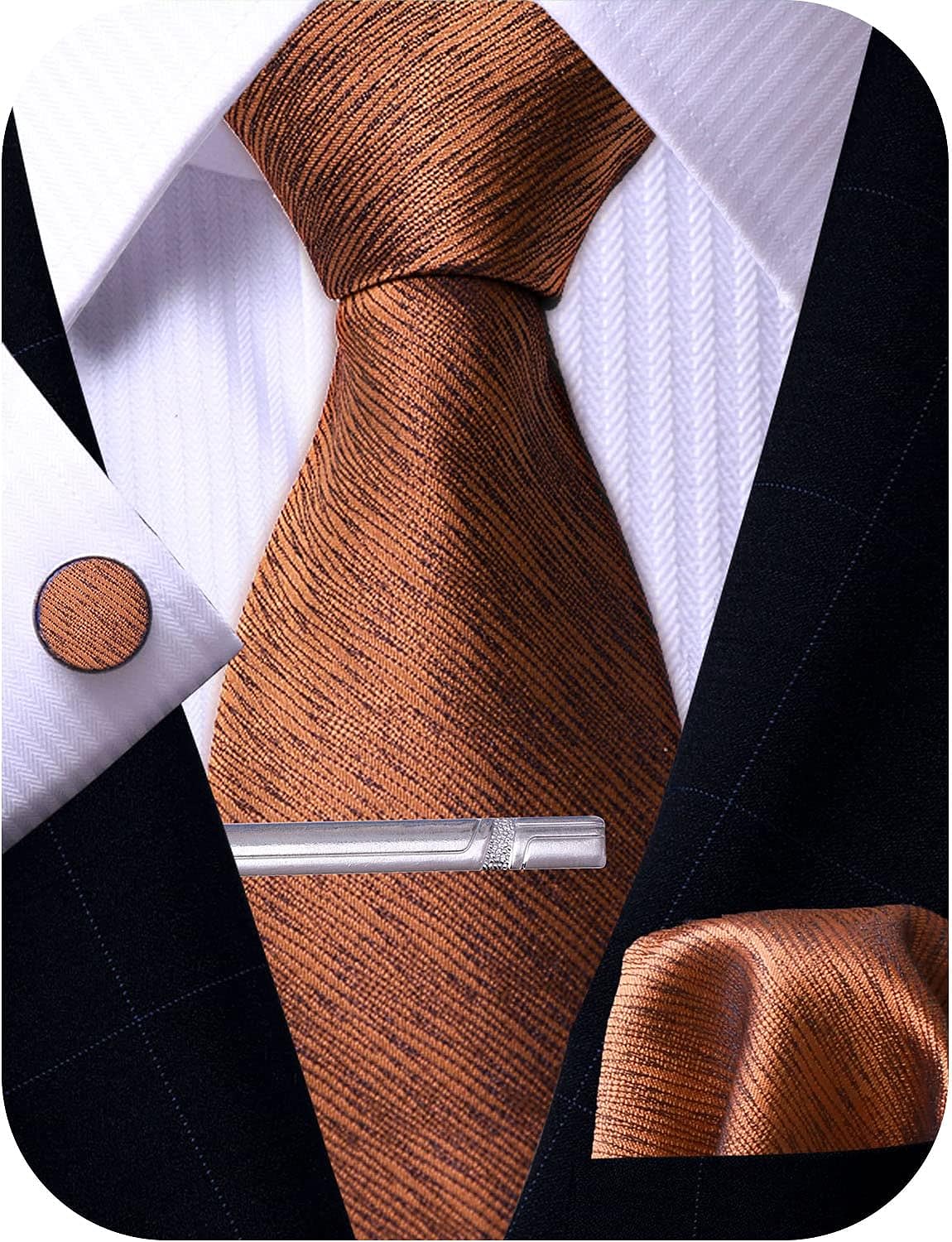 The Tie Bar Vision Plaid 100% Woven Silk Pocket Square