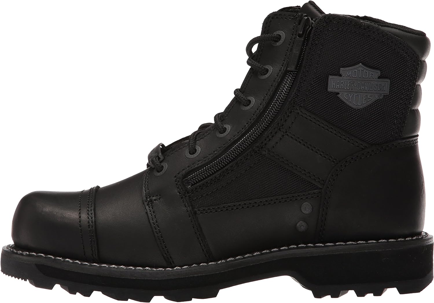 Black HARLEY-DAVIDSON FOOTWEAR Mens Zak ST Industrial Boot