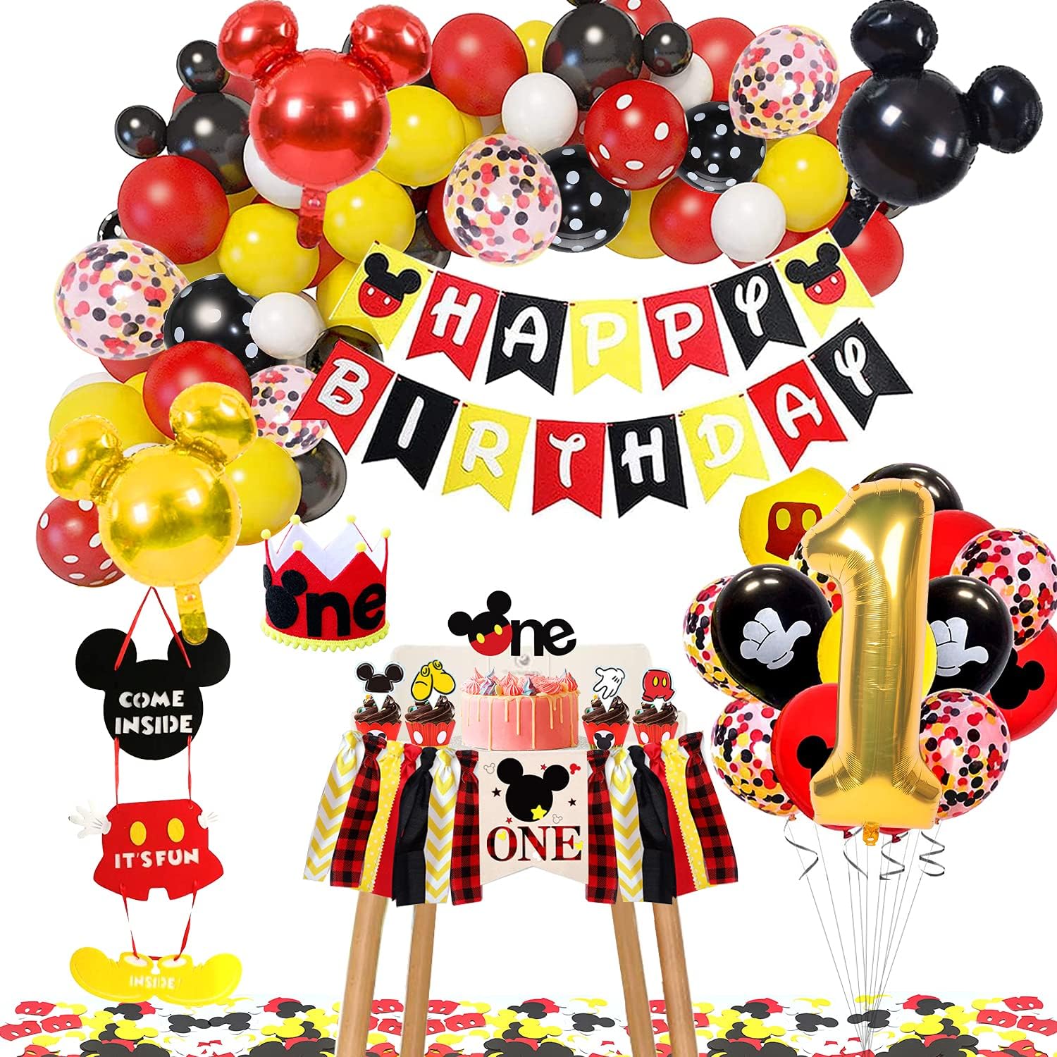 Black/Yellow Mickey Mouse Clubhouse Bathroom Welcome Sign 