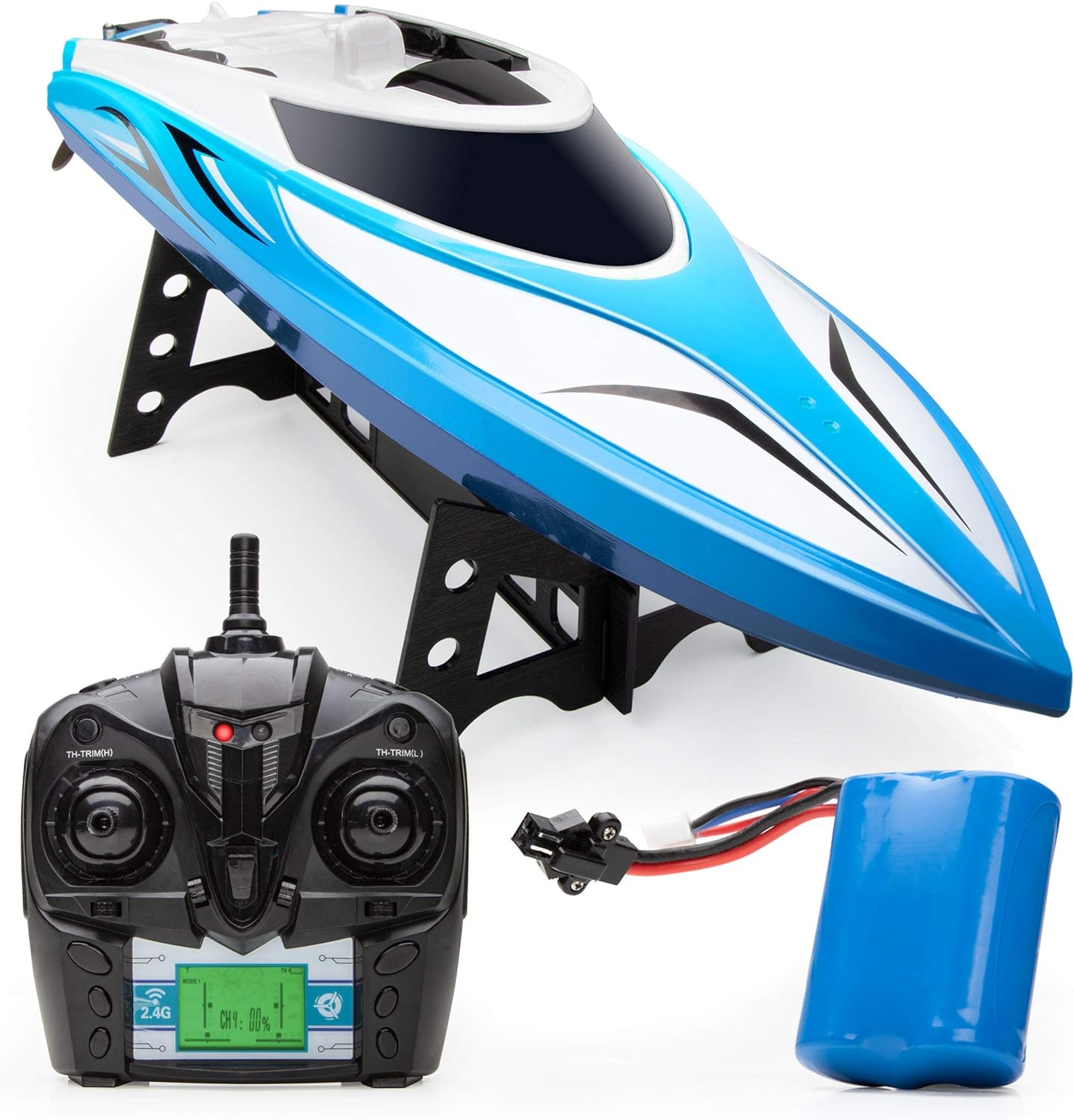 RC Boat H106 Radio Controlled Boat 2.4GHz 4CH High Speed Electric Racing Boat 