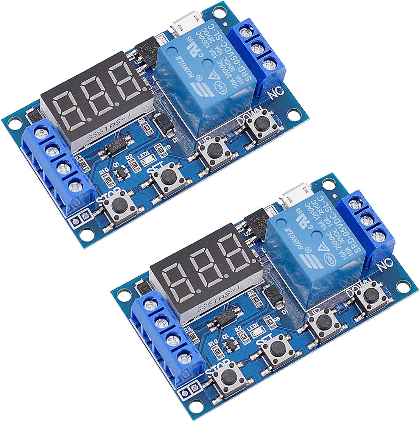 DC 12V Dual LED Multi-function Cycle Timer Relay Module Delay Time Switch