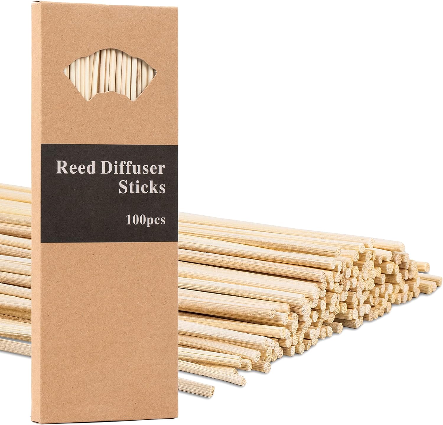 100pcs Natural Wooden Rattan Reed Fragrance Oil-Diffuser Aroma Replacement Stick 