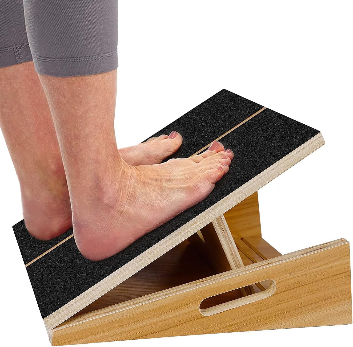 Professional Wooden Slant Board Calf Stretcher Adjustable Incline Board Ankle 