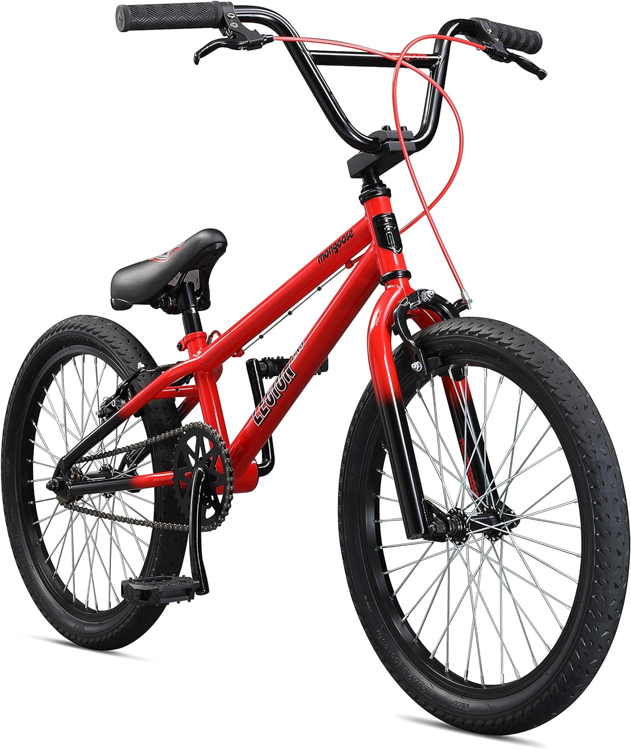 20" Kids BMX Bike Boys Bicycle Wheels Freestyle Steel Frame Cycling Gloss Black 