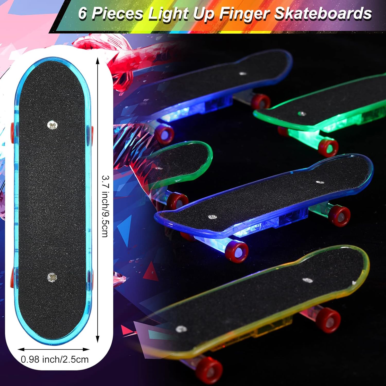 17 Peces QKILL 17 in 1 Fingerboard Ramps Set Finger Toys with Ramp/Mini Finger Skateboards Finger Mini Bikes/Swing Board with Replacement Wheels and Tools