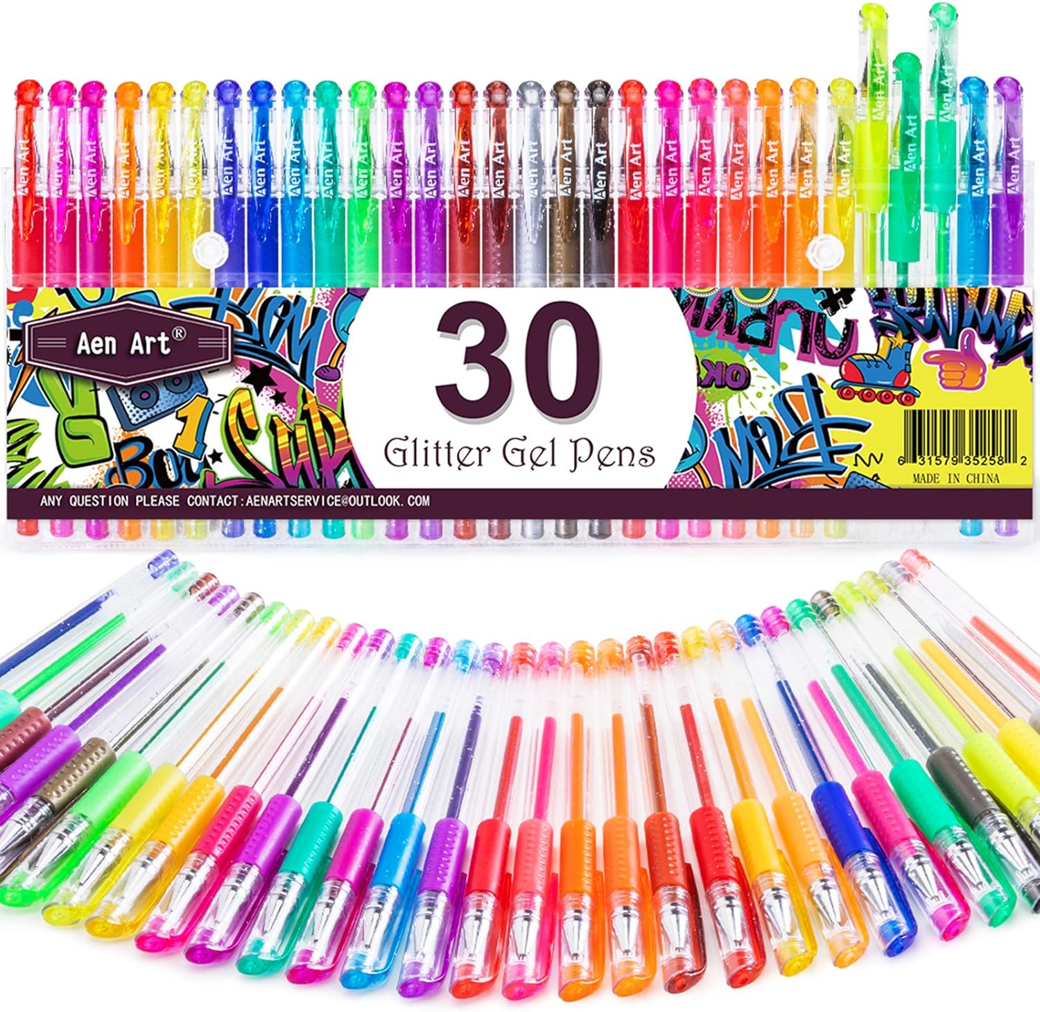 Gel Pens 33 Color Pen Fine Point Colored Set with 40% 33 Pens 