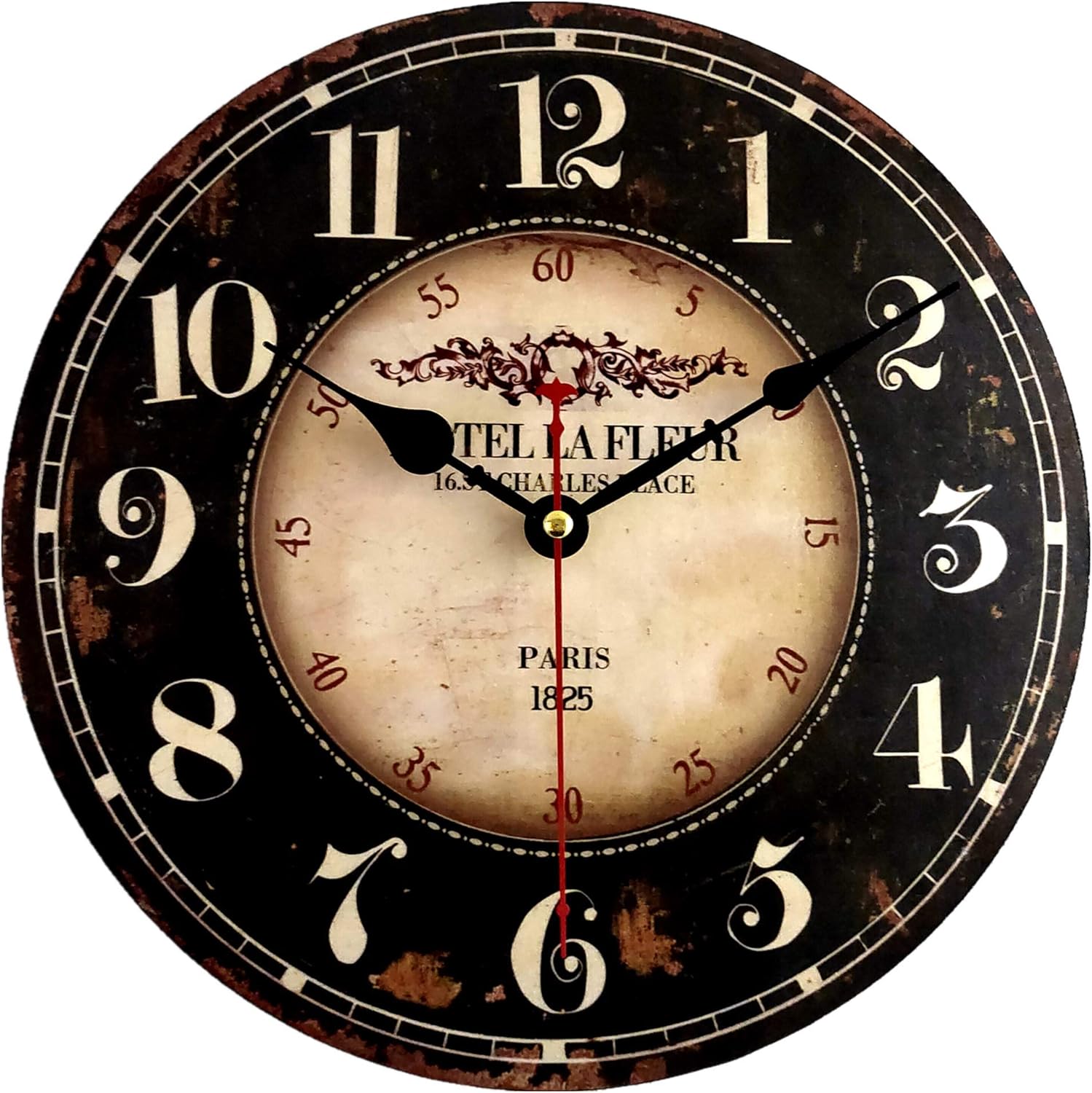 by Unbranded Wooden Wall Clock 12 Inch Battery Operated Wall Living Room Kitchen Bedroom Office Vintage Home Baby Room Sweet Dreams Newborn Twinkle Twinkle Little Star
