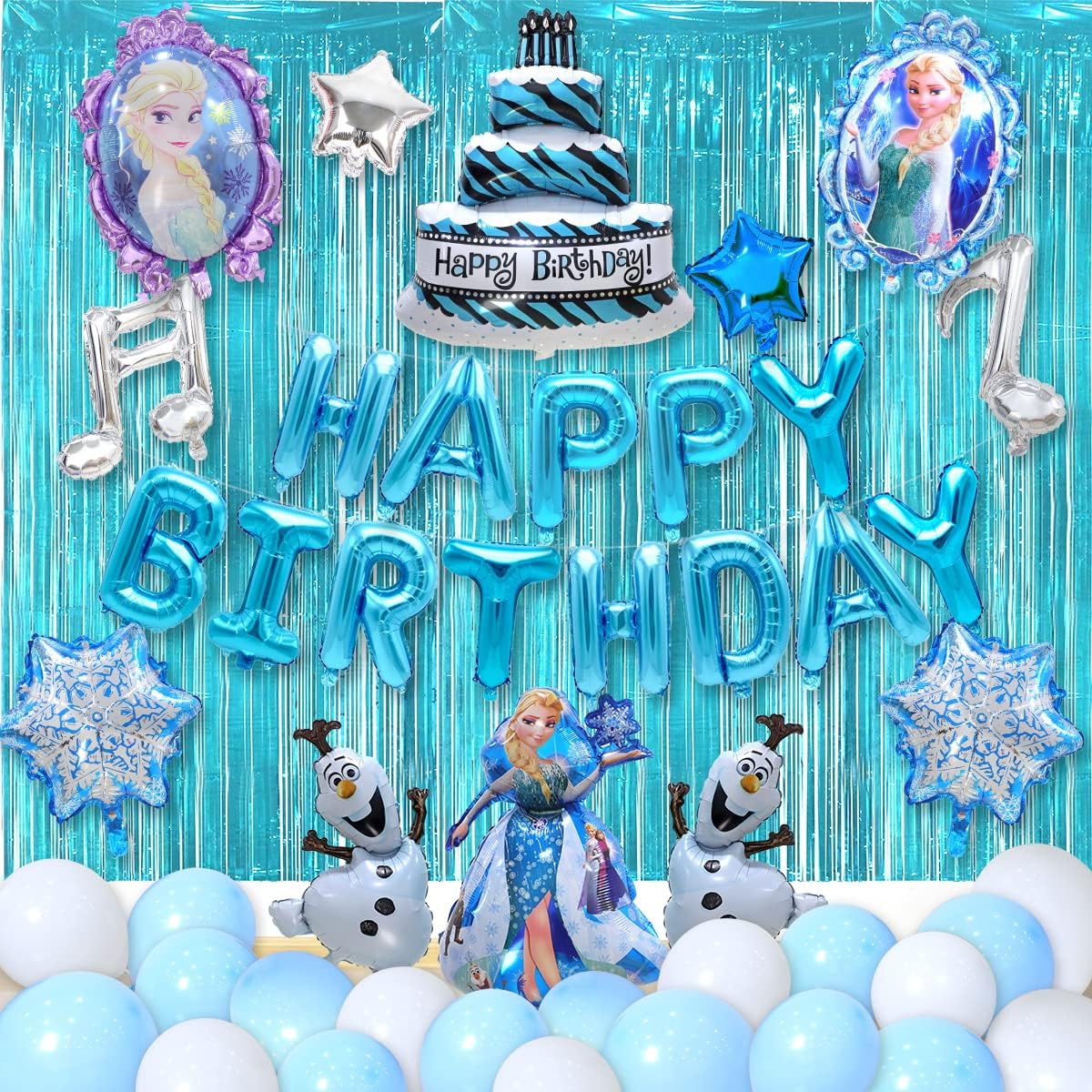 Frozen Party Decorations First Birthday Party Onederland Birthday Frozen Backdrop Fringe Backdrop Winter Wonderland Party