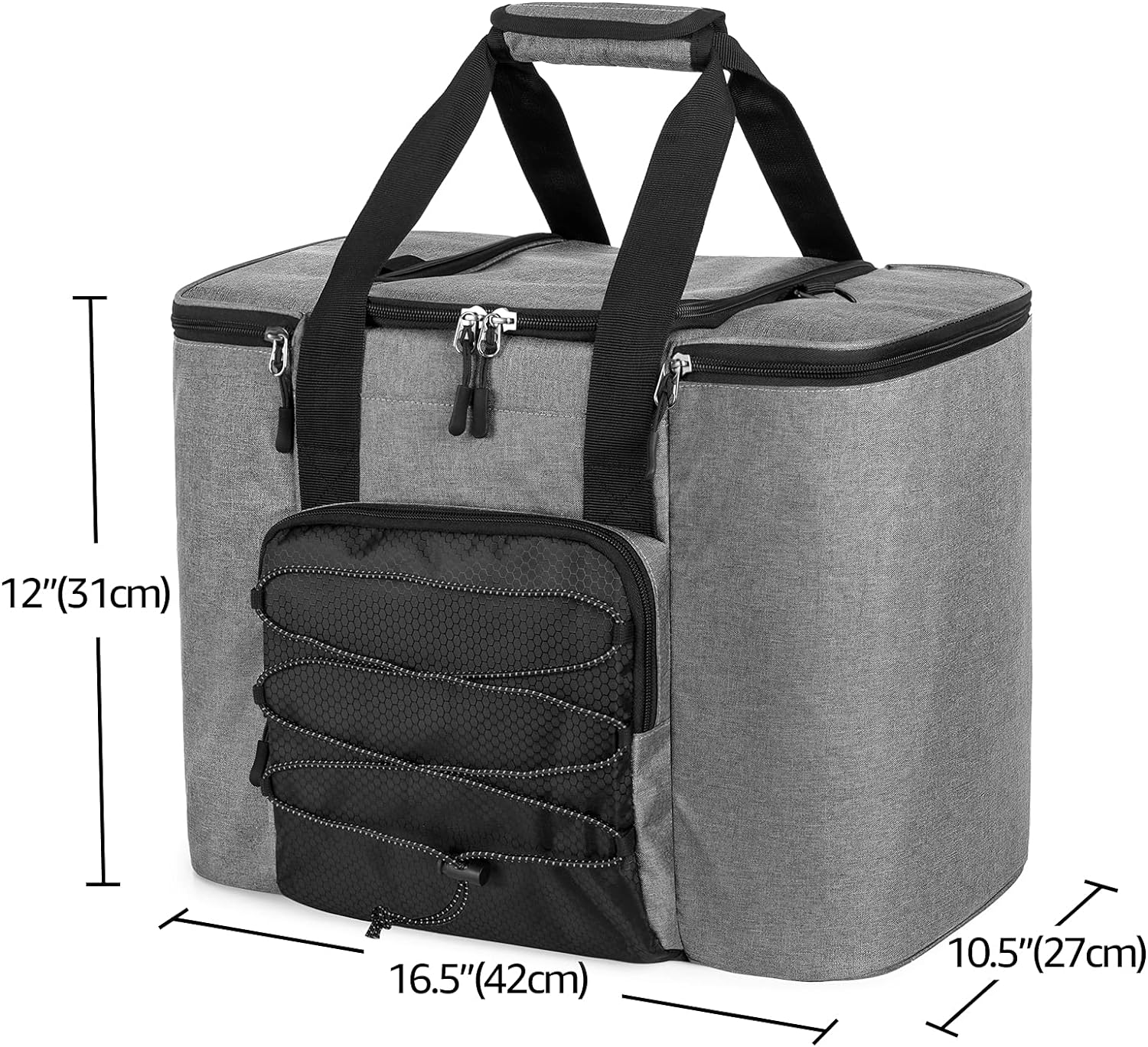 Bowling Tote with Wooden Bowling Cups and Padded Divider for Double Ball and One Pair of Bowling Shoes Up to Mens 16 and Extra Essentials DSLEAF 2 Ball Bowling Bag Bag Only