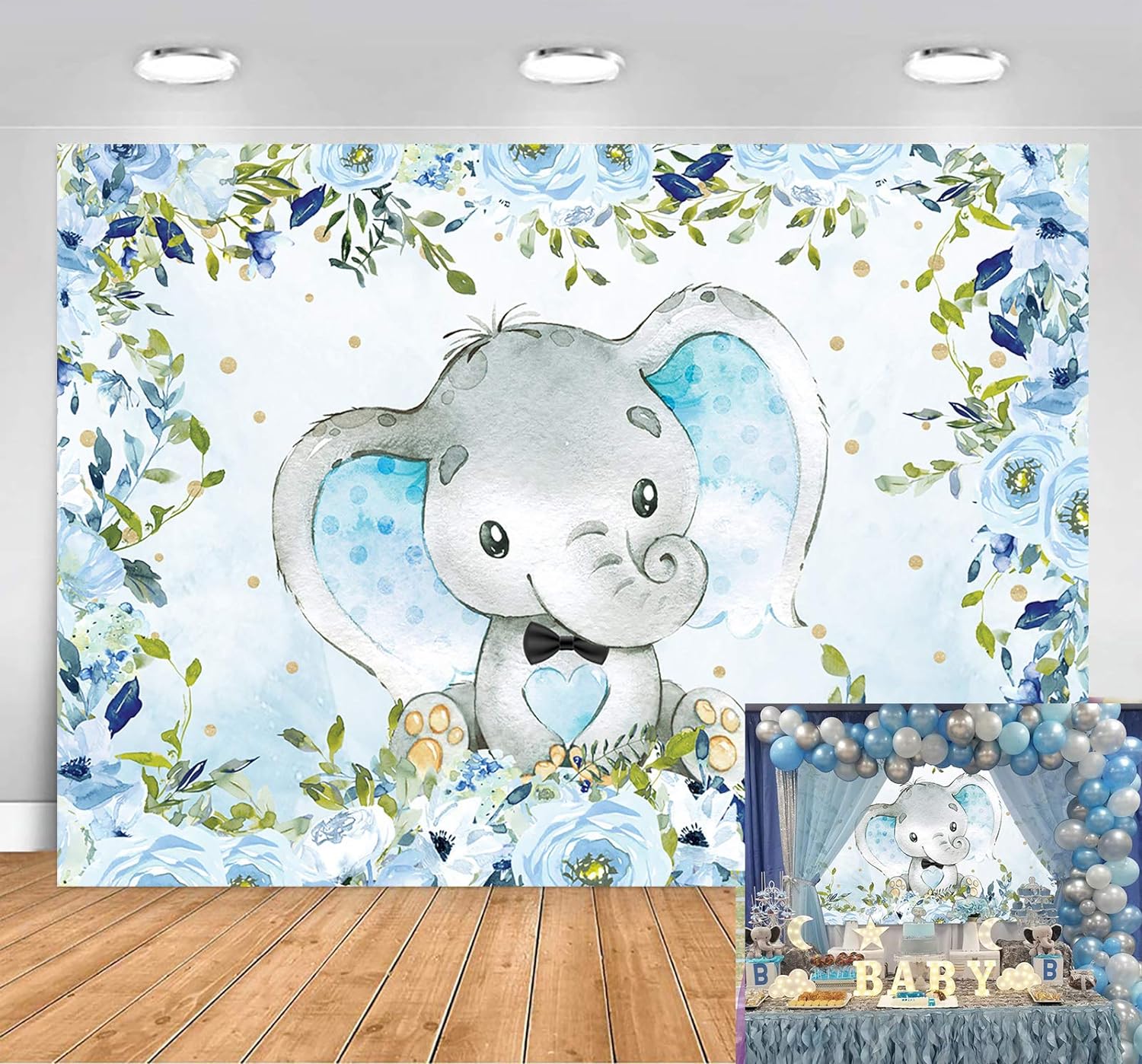 baby Shower baby boy Elephant theme baby shower party sign baby shower It's a boy Baby Elephant Party Sign baby Shower