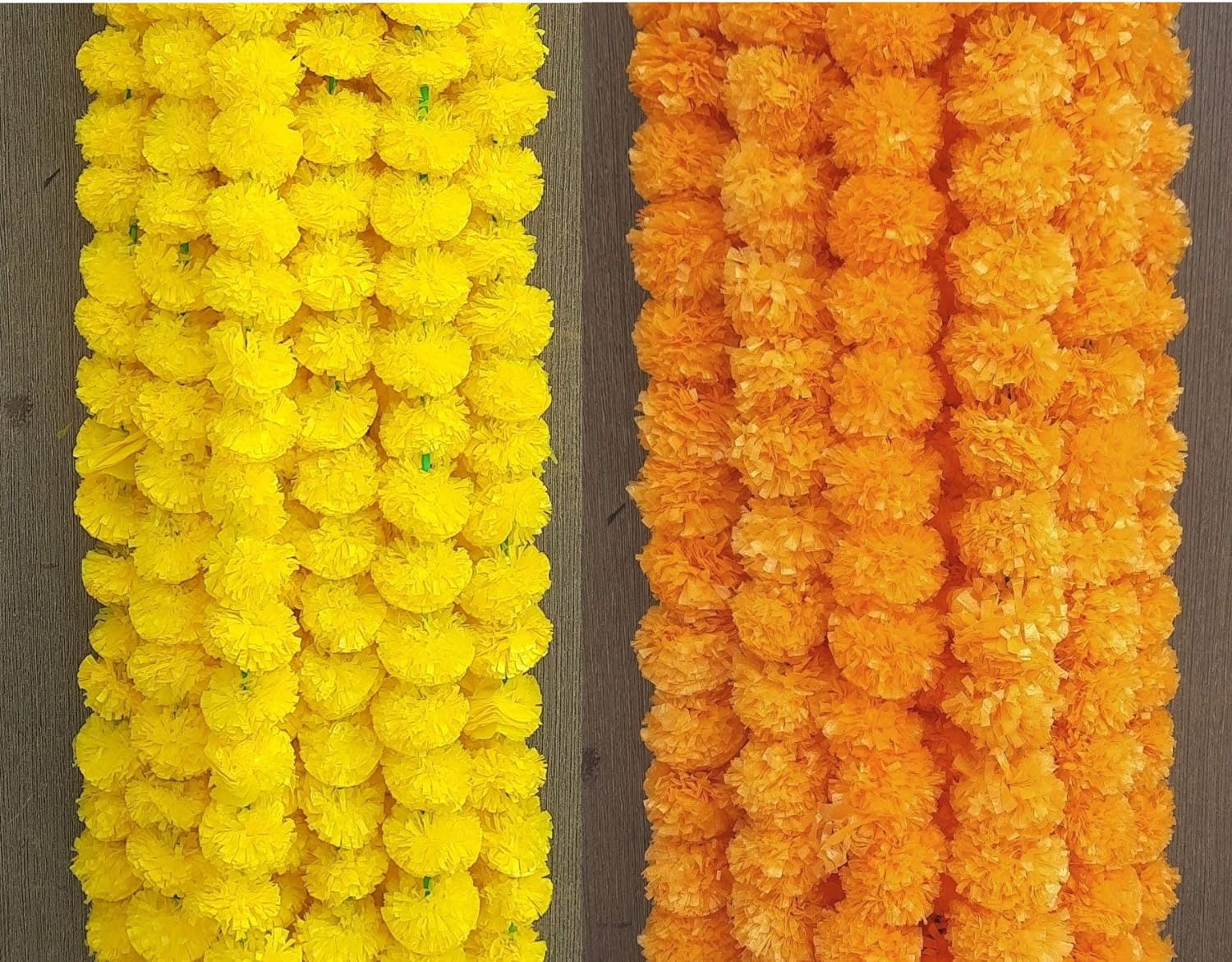 150 pc lot orange with yellow Handmade artificial Marigold Garland Party wedding 