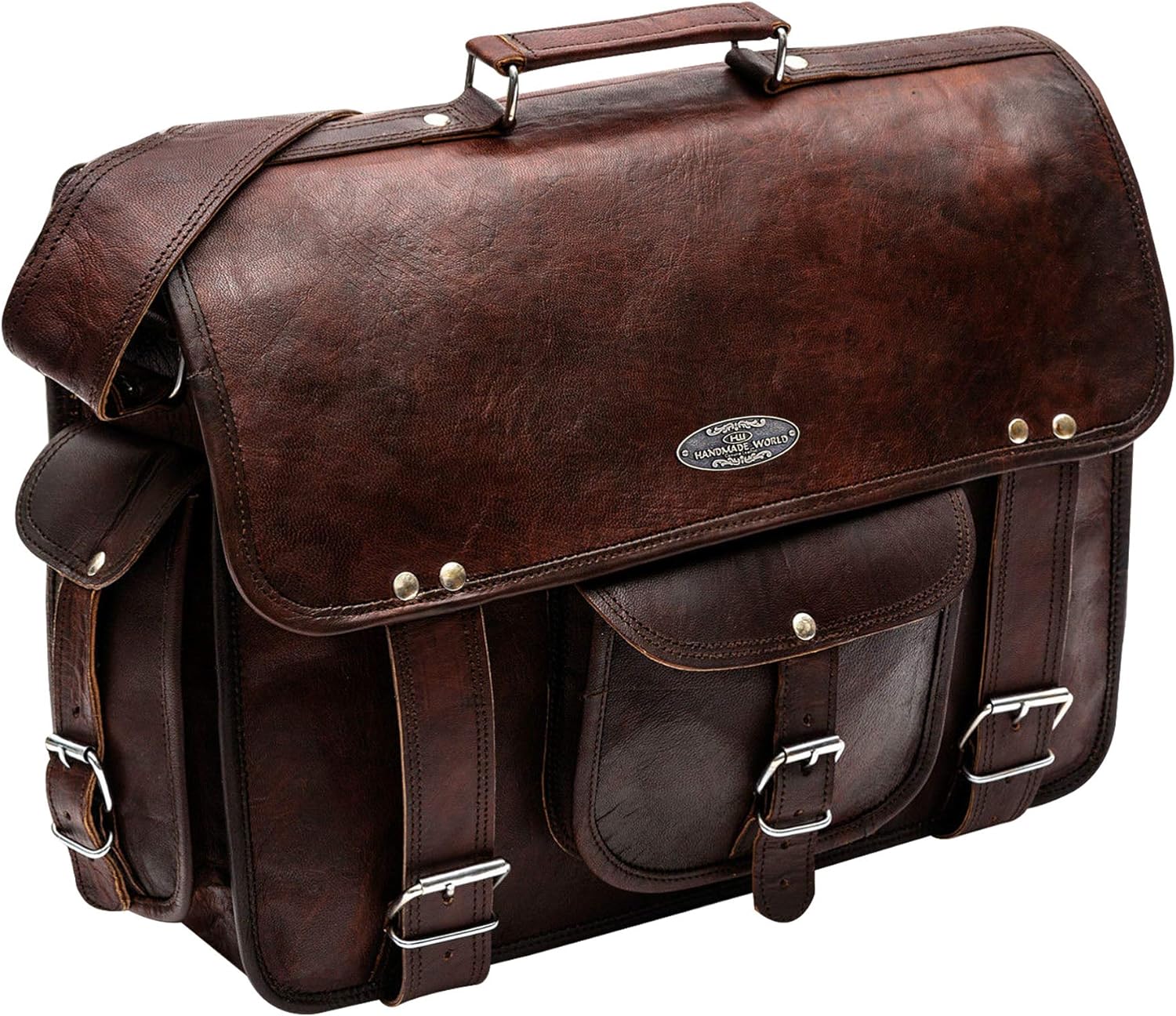 WSZMD Men Business Briefcase PU Leather Shoulder Bags For 13 Inch Laptop Bag Big Travel Handbag 6013，Leather Messenger Bag Color : Black, Size : 36x5x29cm