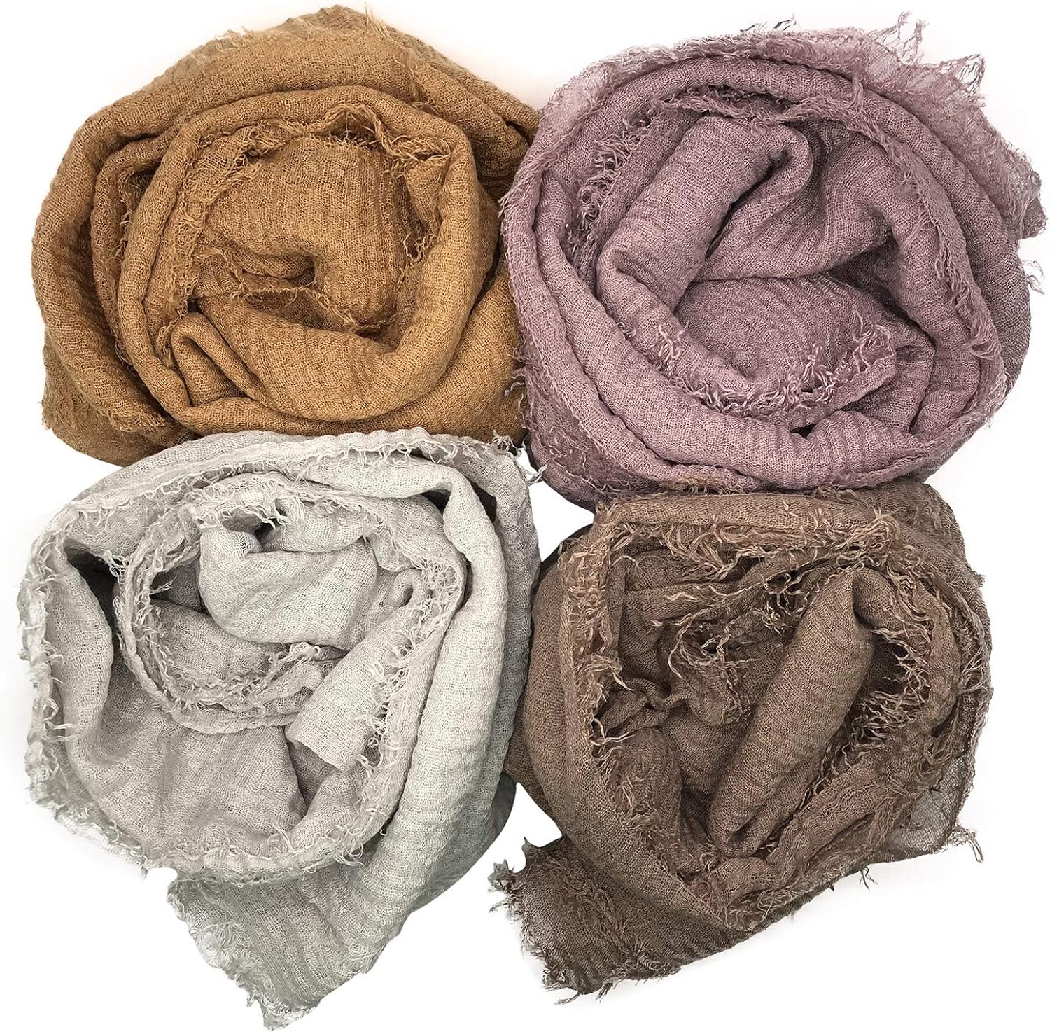 Scarf Cashmere Scarf TABACCO Long Soft Shawls Wrap for Women or Men by AMO ACCESSORI