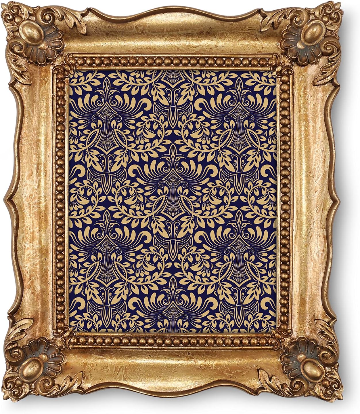 Simon's Shop 8x10 Picture Frame Baroque Picture Frames 8 by 10 Vintage Frames for Picture Artwork in Black & Gold