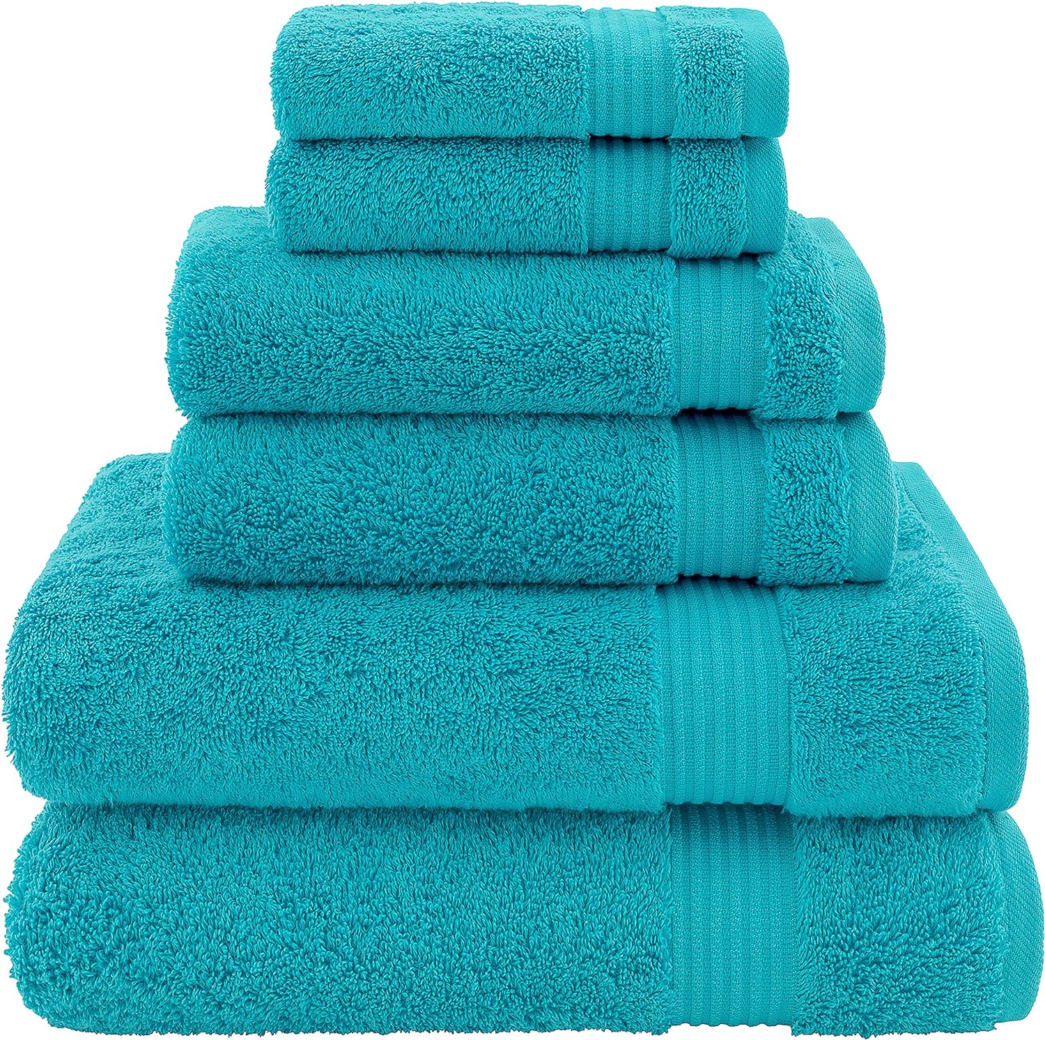 Office Bathroom Home 16x28 Inch, Pack of 6 Soft Large White Cotton Hand Towel